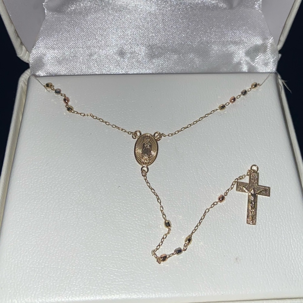 10k Gold 3 tone Rosary